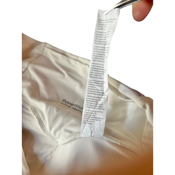 Fabletics PowerHold White Leggings 2X Polyester/Elastane Womens Activewear - Picture 7 of 8